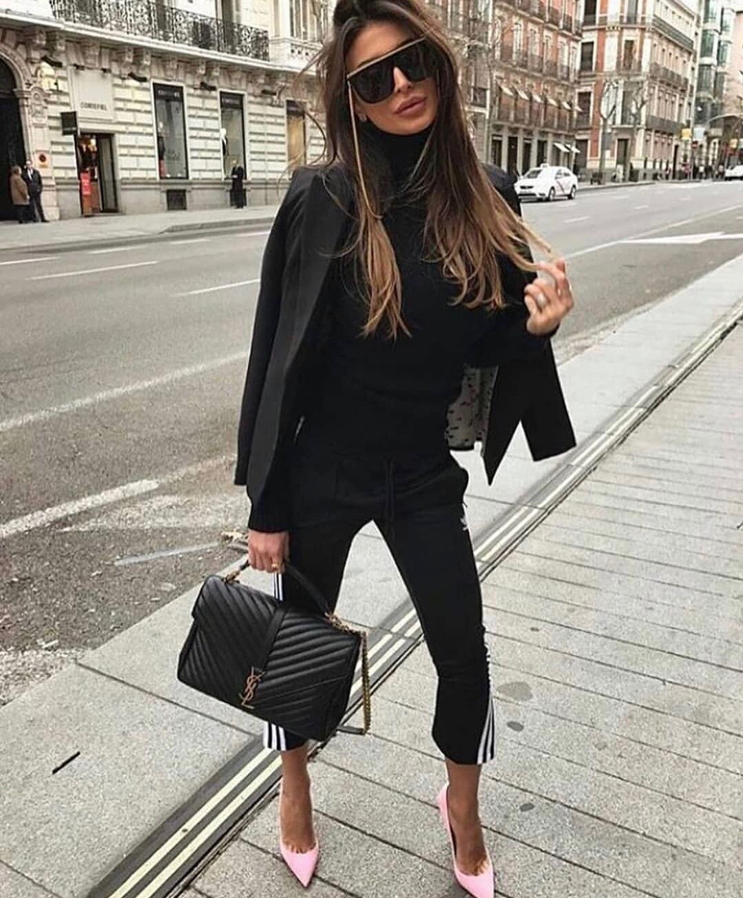 Saint laurent Ysl Monogram college_32cm黑色金扣392738