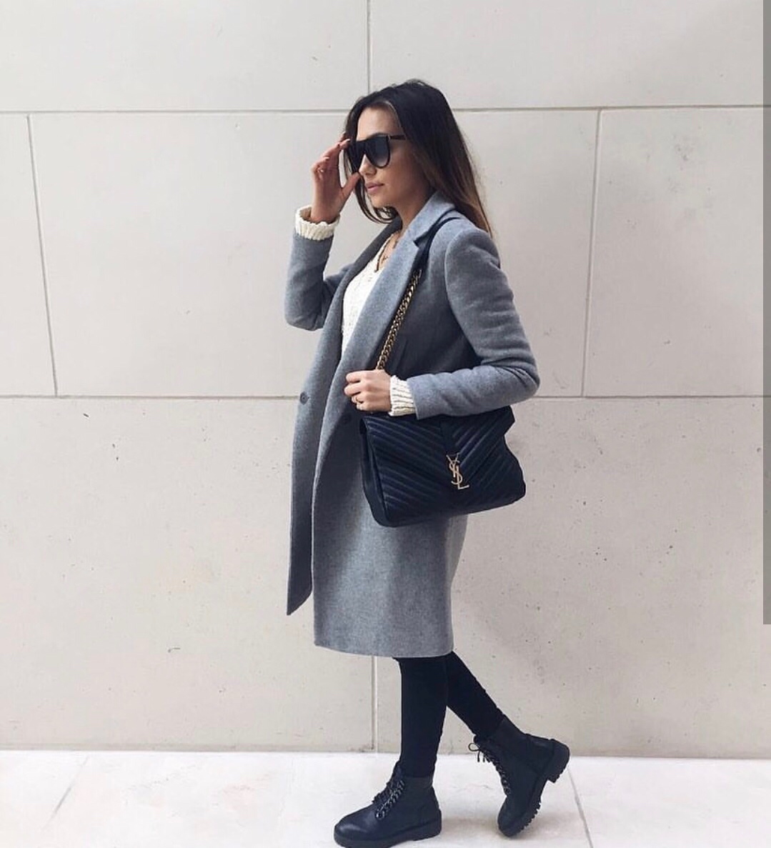 Saint laurent Ysl Monogram college_32cm黑色金扣392738