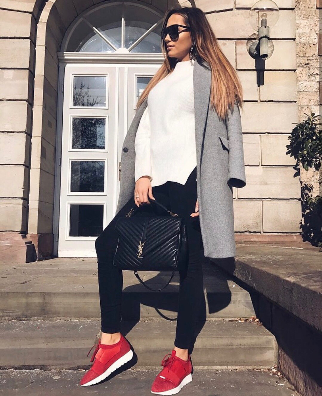 Saint laurent Ysl Monogram college_32cm黑色金扣392738