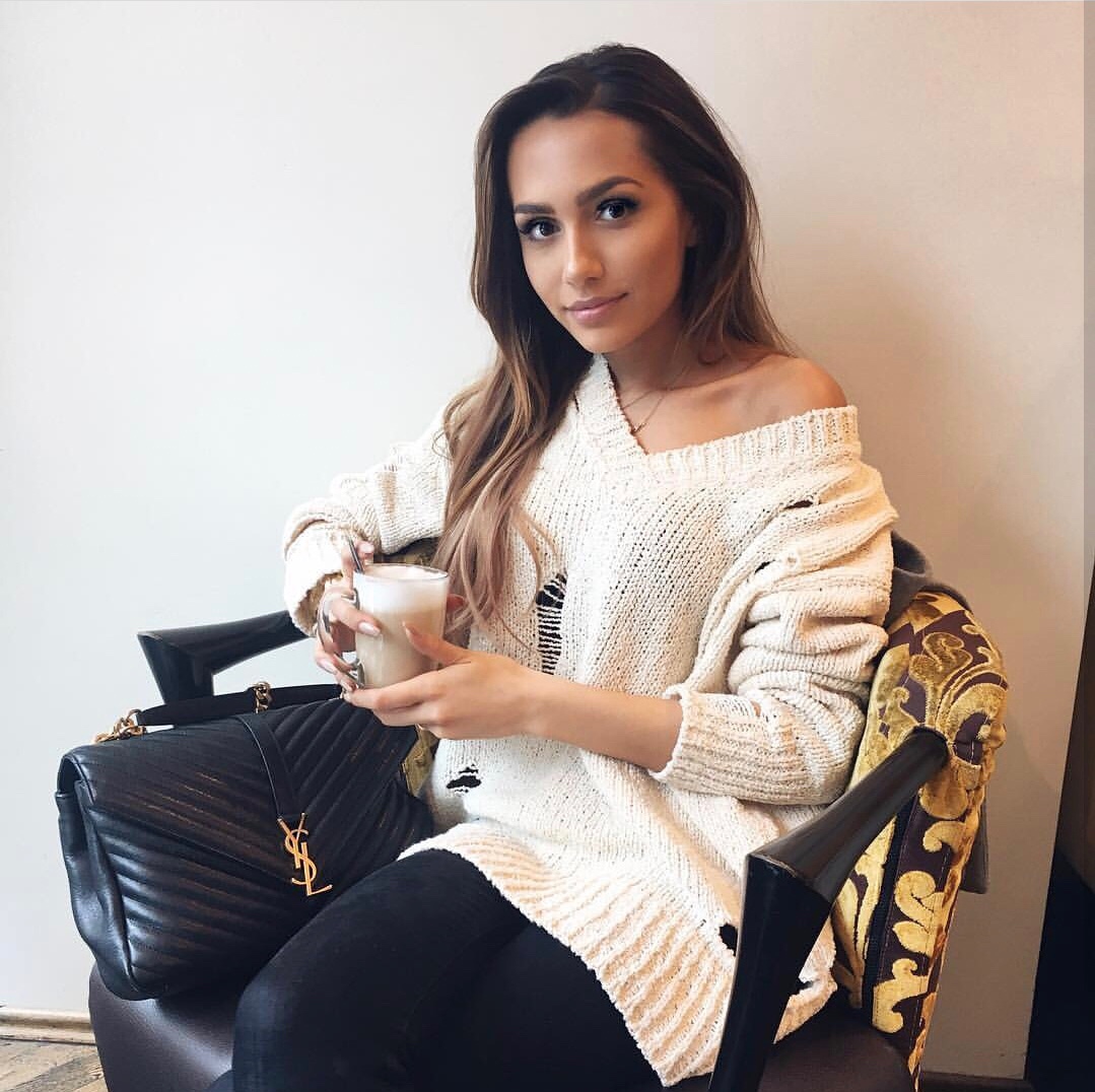 Saint laurent Ysl Monogram college_32cm黑色金扣392738