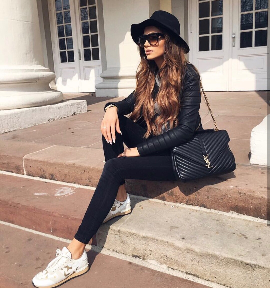 Saint laurent Ysl Monogram college_32cm黑色金扣392738