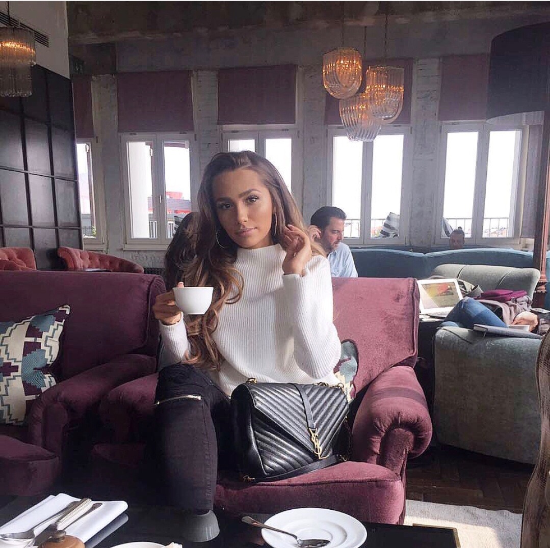 Saint laurent Ysl Monogram college_32cm黑色金扣392738