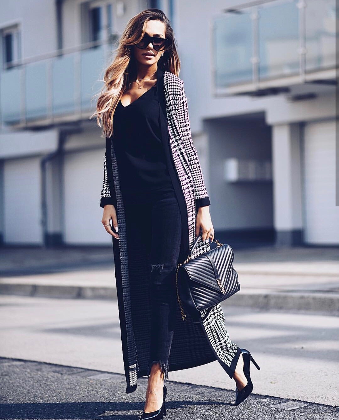 Saint laurent Ysl Monogram college_32cm黑色金扣392738