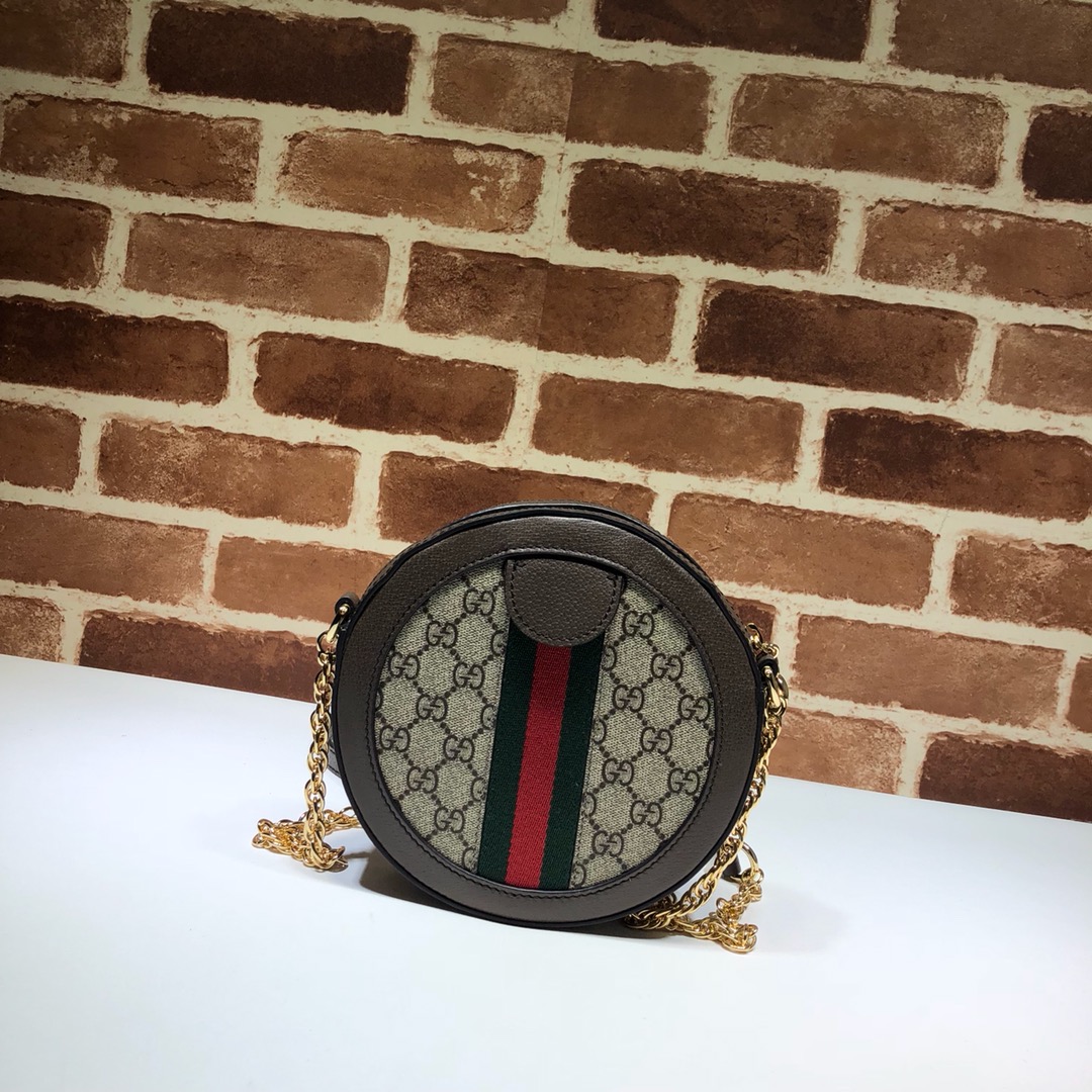 GUCCI古驰Ophidia系列GG圆形迷你肩背包550618
