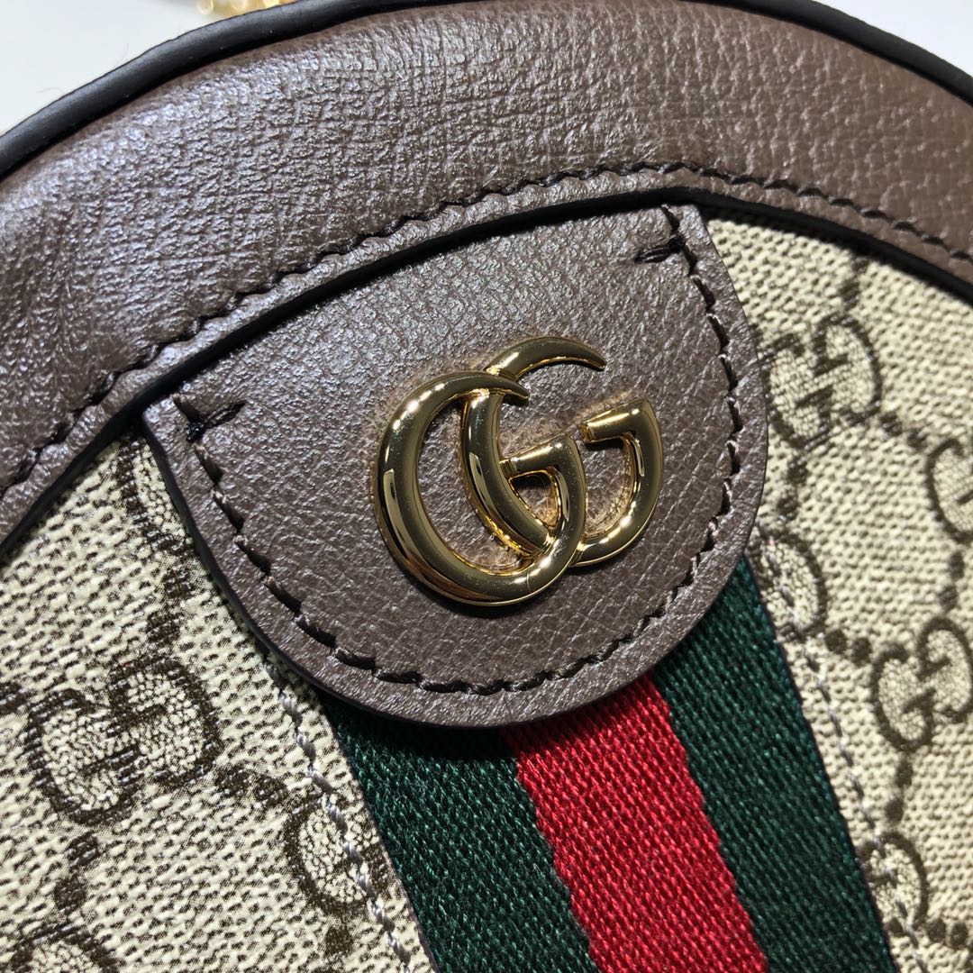 GUCCI古驰Ophidia系列GG圆形迷你肩背包550618