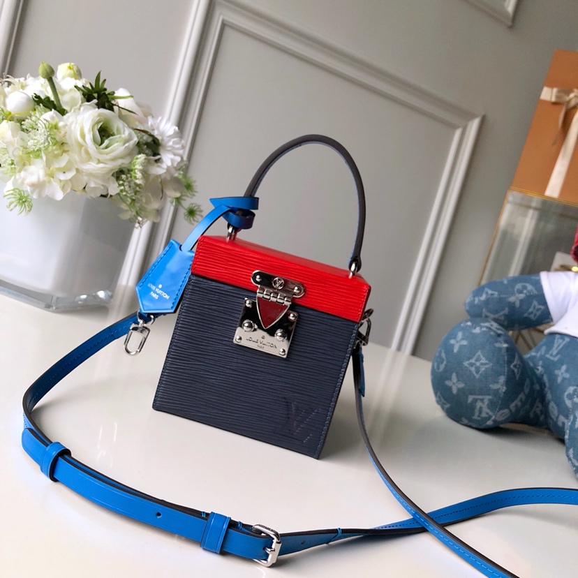 Louis Vuitton Designer
 Bags Handbags Blue Orange Red Silver Epi Cowhide M52466