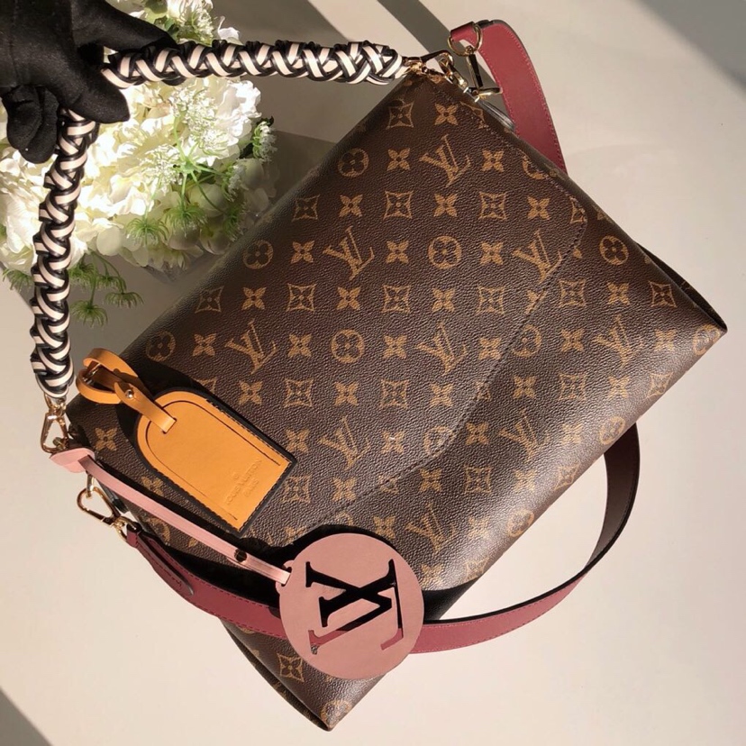 The highest quality fake
 Louis Vuitton Bags Handbags Beige Gold Red White Weave Monogram Canvas Cowhide M43953