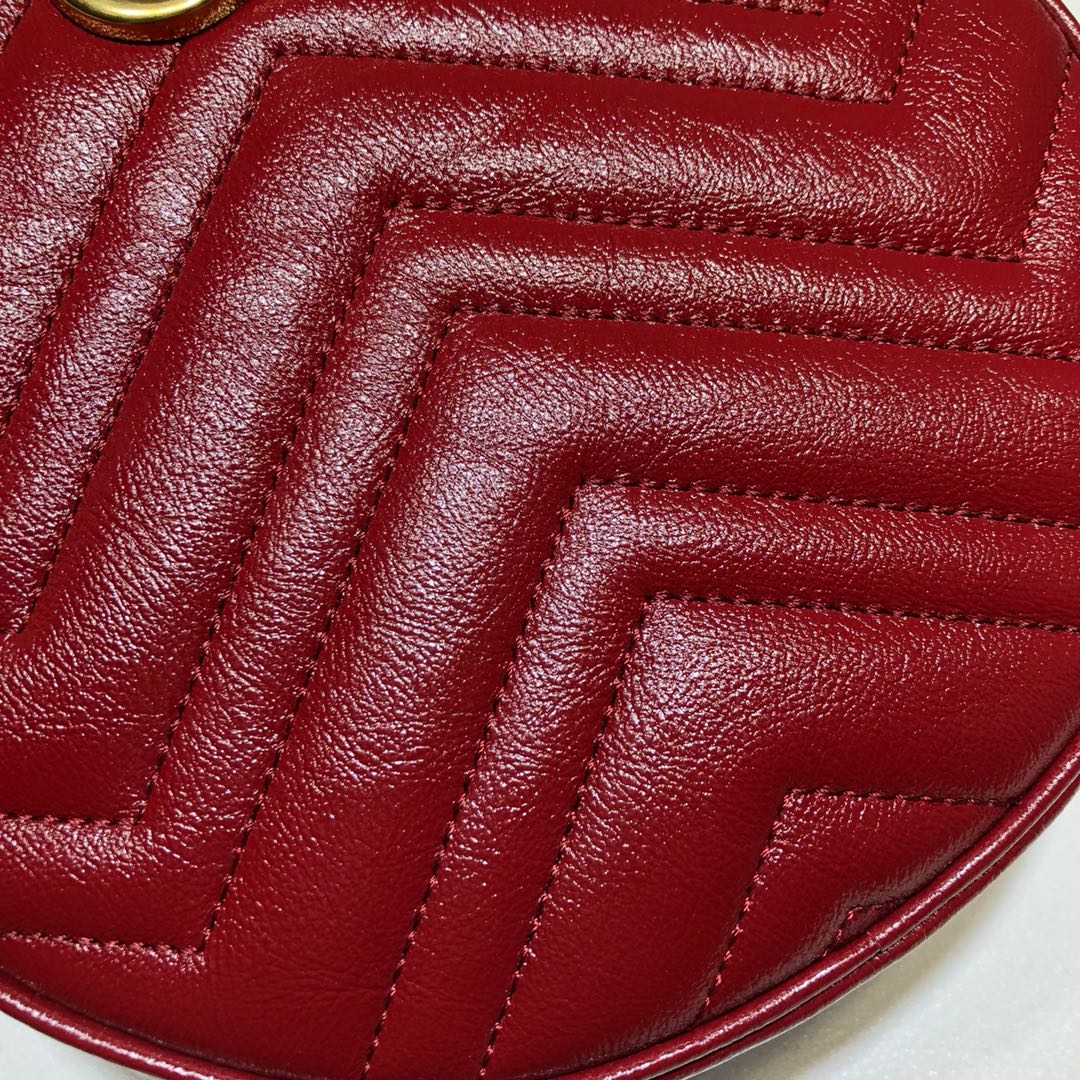GUCCI古驰GG Marmont系列圆形迷你肩背包550154