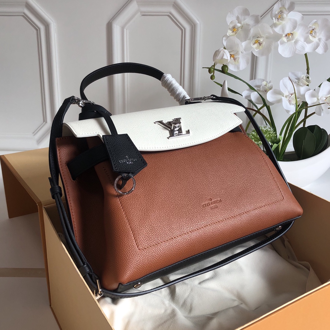 Louis Vuitton LV Lockme Ever Bags Handbags Silver Calfskin Cowhide Fashion M52360
