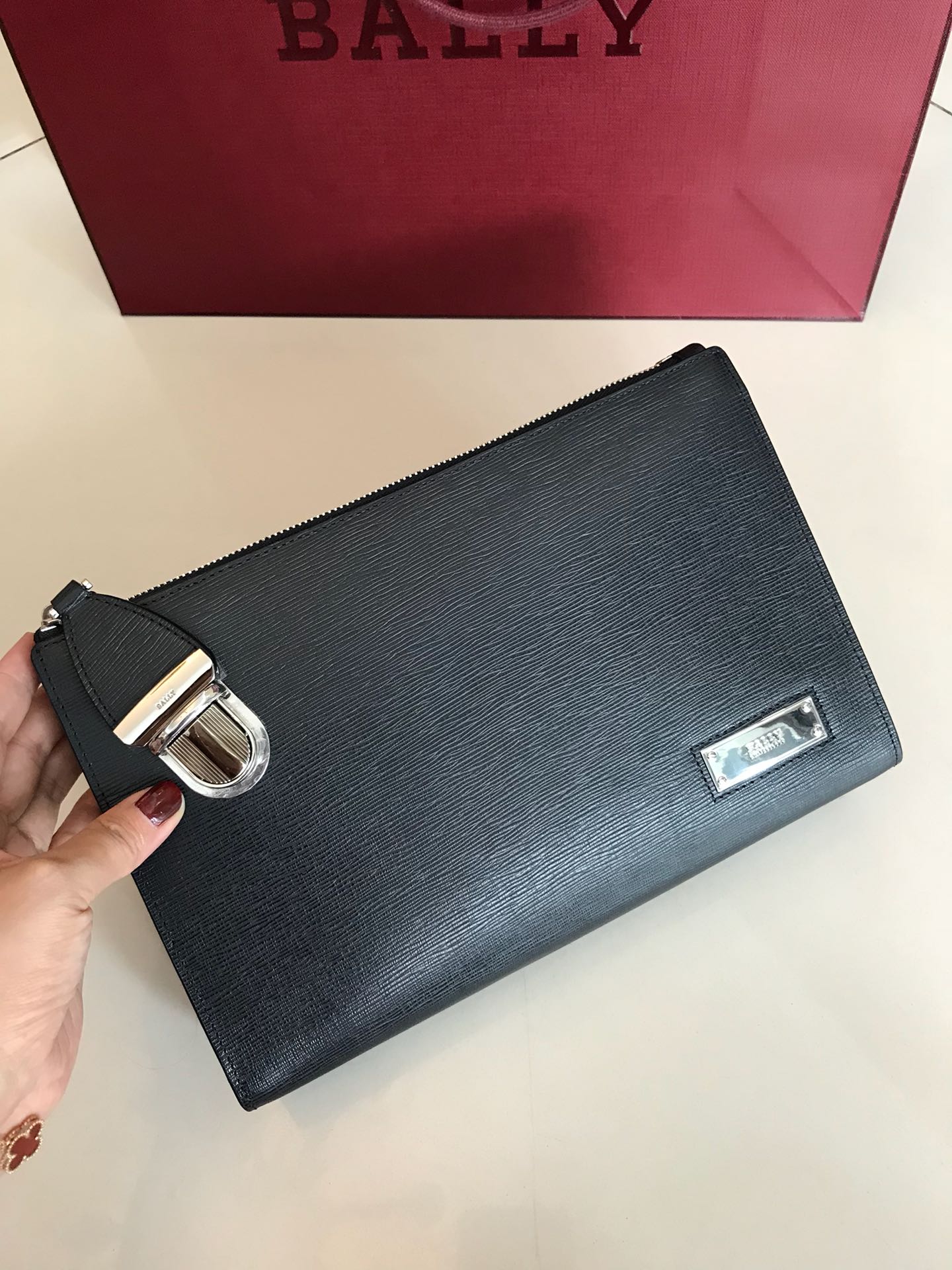 [Bally Wallets]Banner exclusive counter genuine original cowhide material Men