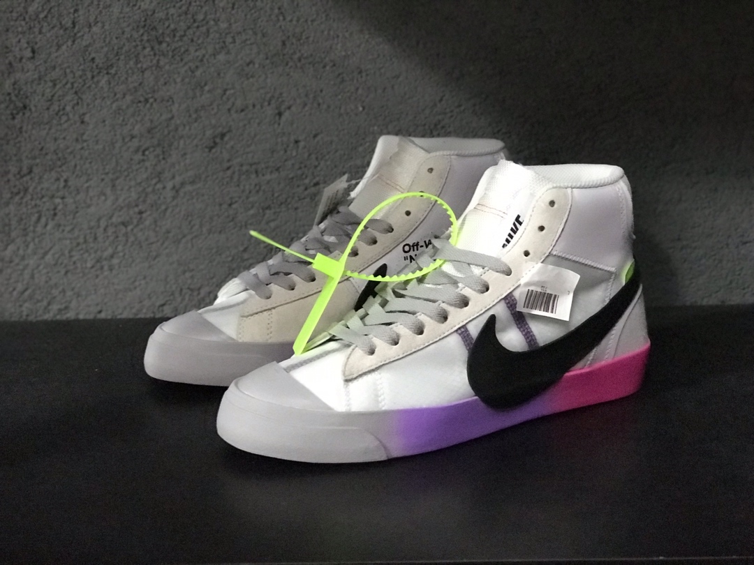 170开拓者OW超限量联名 Nike Blazer Mid Off-White Virgil The Ten 货号：AA3832-002