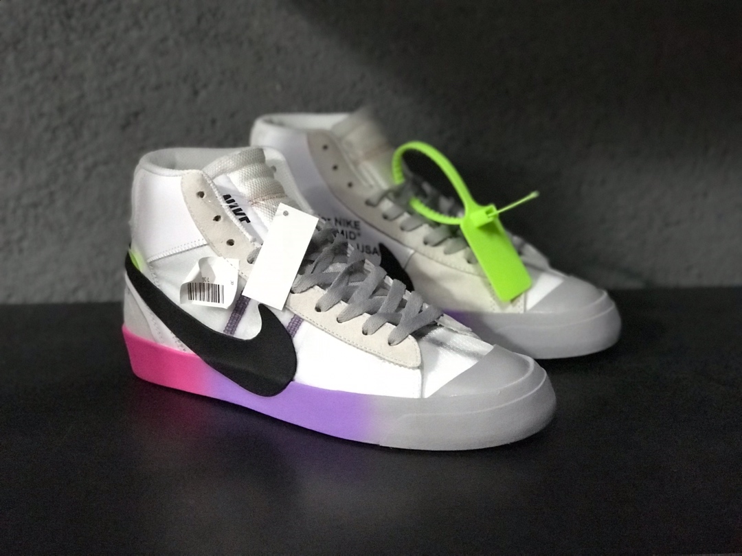 170开拓者OW超限量联名 Nike Blazer Mid Off-White Virgil The Ten 货号：AA3832-002