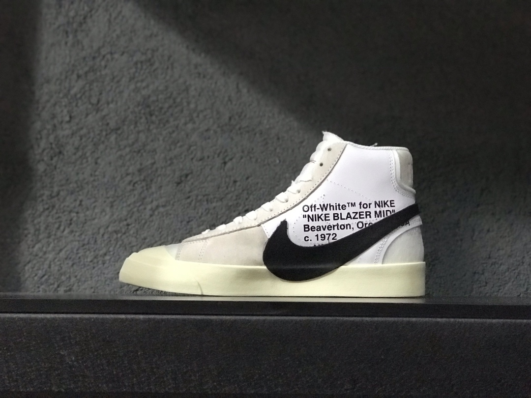 170开拓者OW超限量联名 Nike Blazer Mid Off-White Virgil The Ten 货号：AA3832-100