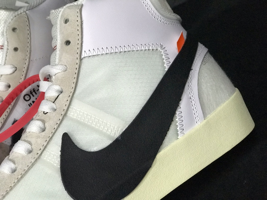 170开拓者OW超限量联名 Nike Blazer Mid Off-White Virgil The Ten 货号：AA3832-100