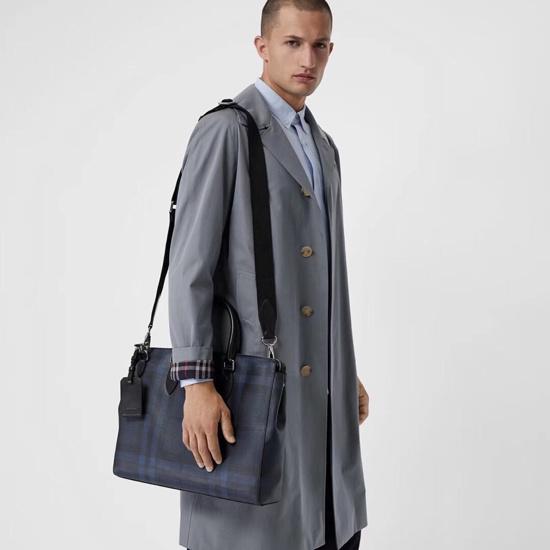 Burberry Briefcase Blue Check business