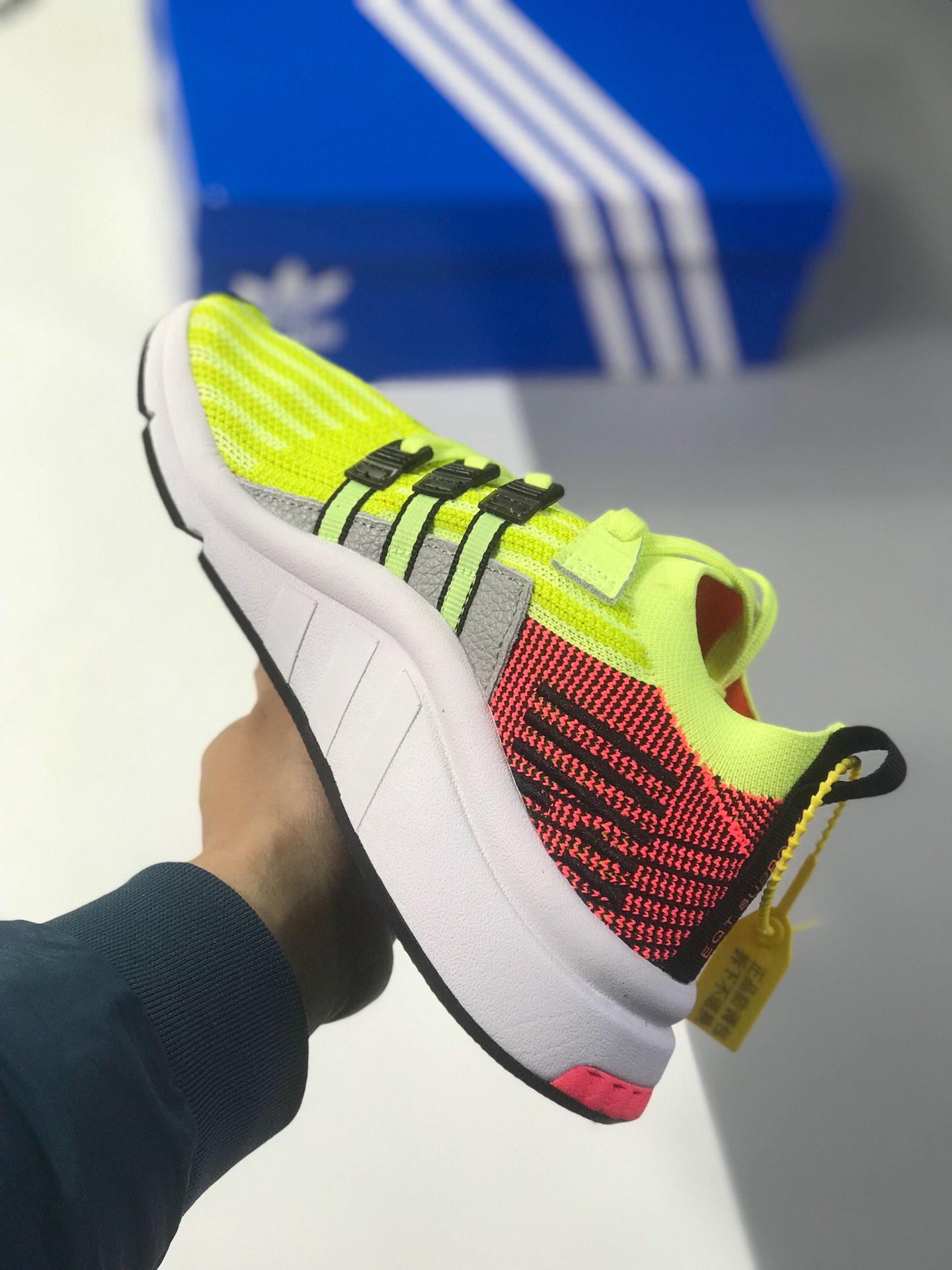 140真标 原盒 adidas originals（阿迪达斯三叶草）2018 EQT SUPPORT MID ADV 情侣款运动鞋