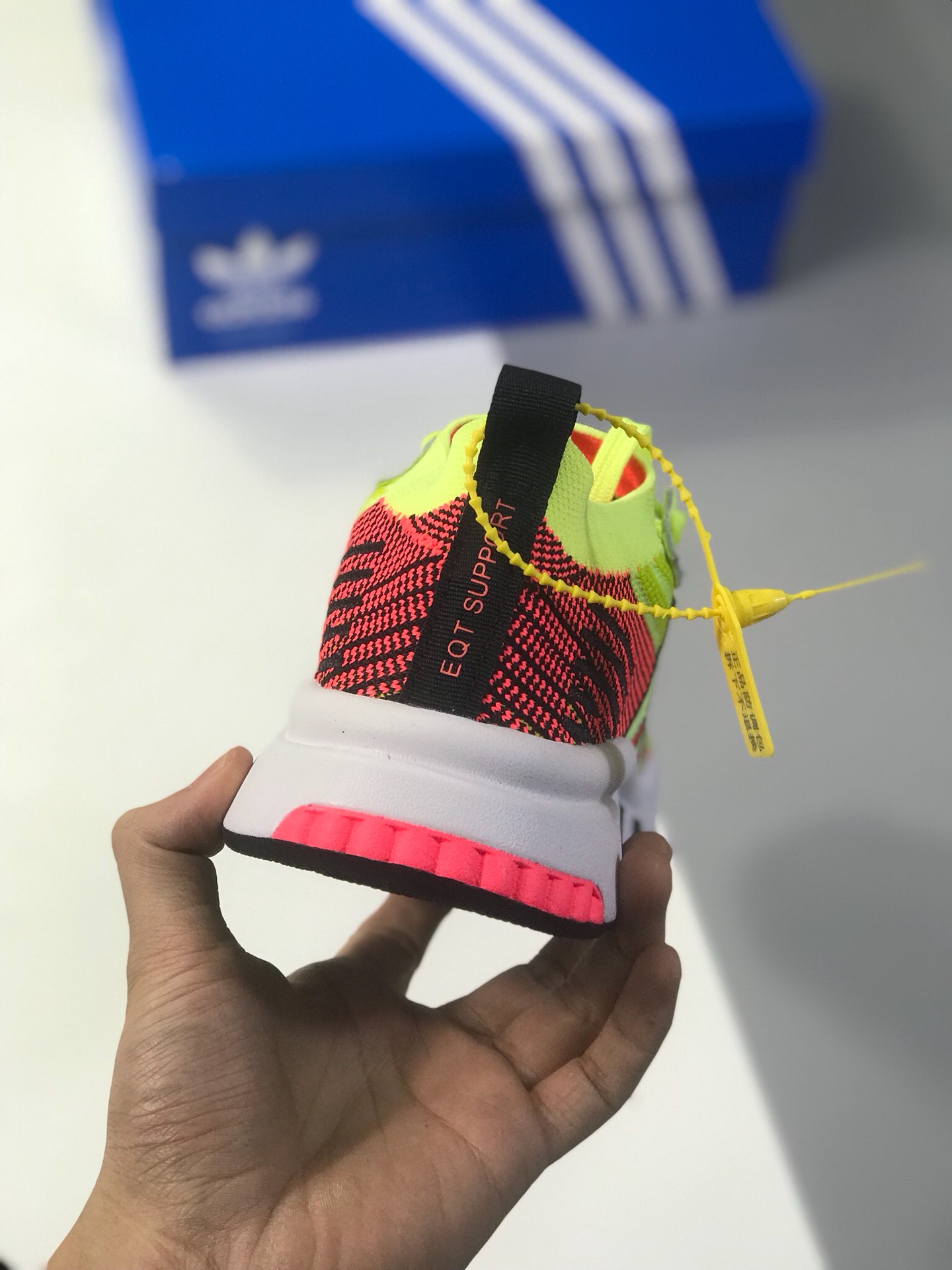 140真标 原盒 adidas originals（阿迪达斯三叶草）2018 EQT SUPPORT MID ADV 情侣款运动鞋