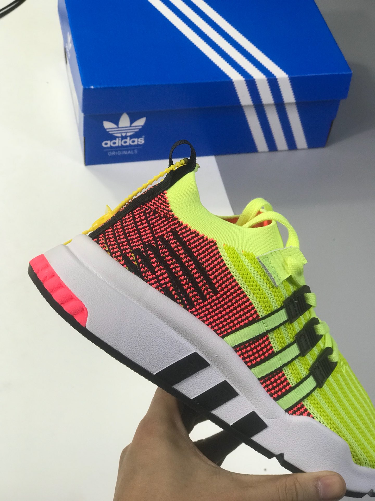 140真标 原盒 adidas originals（阿迪达斯三叶草）2018 EQT SUPPORT MID ADV 情侣款运动鞋