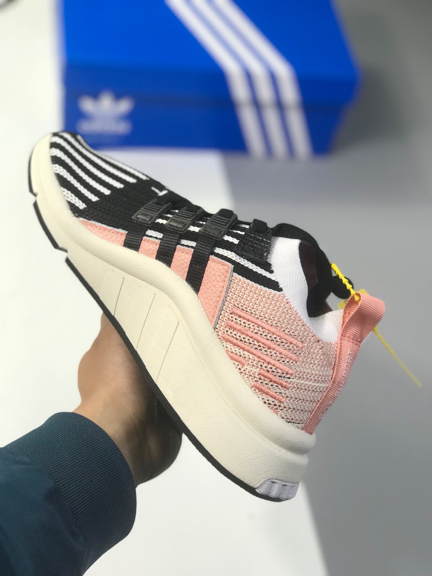 140真标 原盒 adidas originals（阿迪达斯三叶草）2018 EQT SUPPORT MID ADV 情侣款运动鞋