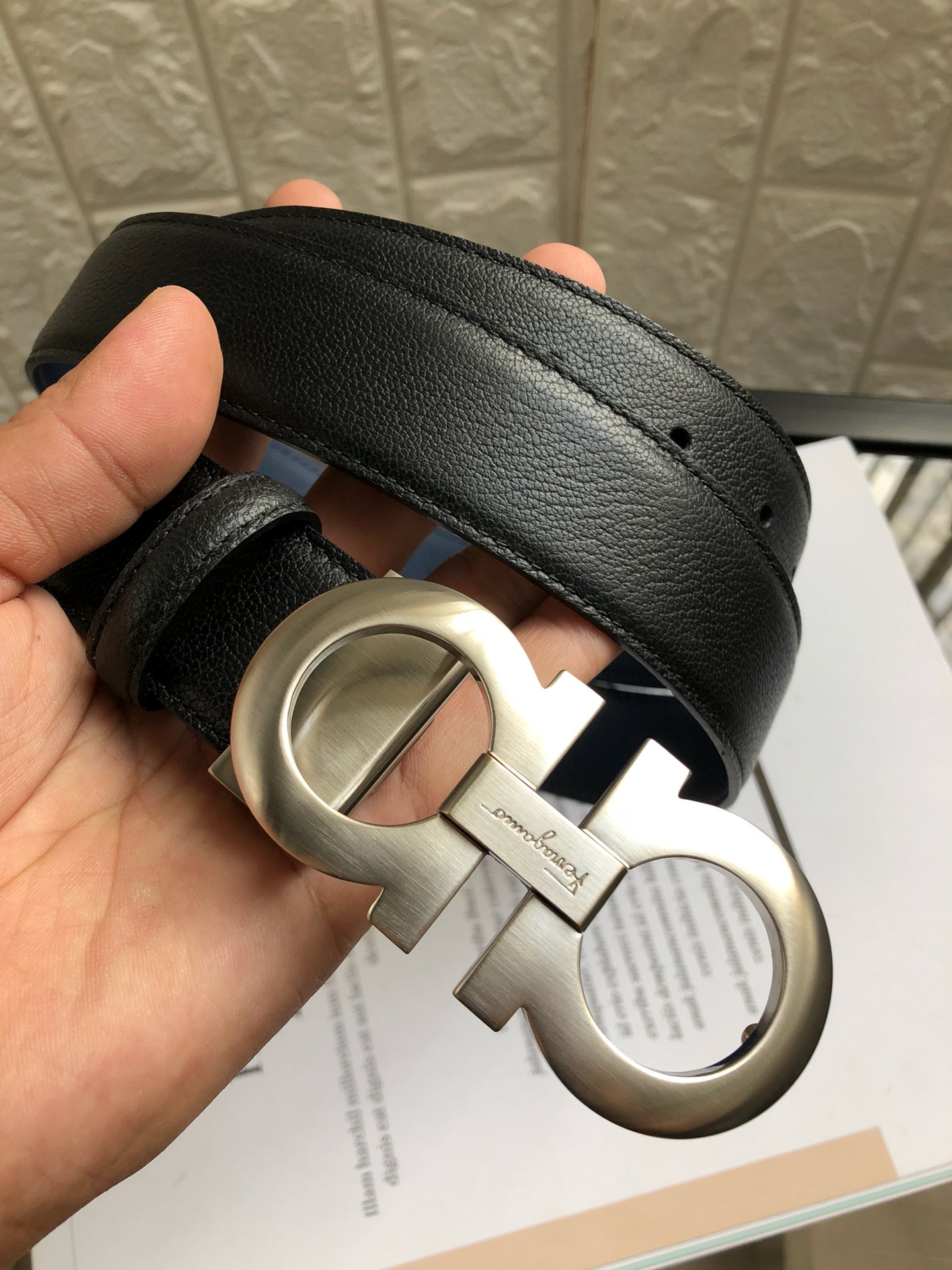 [Ferragamo Belts]Counter width 3.5