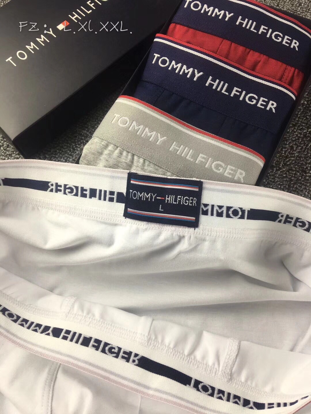 新TOMMYHILFIGER汤姆费格经典款奥戴尔面料现货一盒三条四条颜色可选LXLxxlxxxl