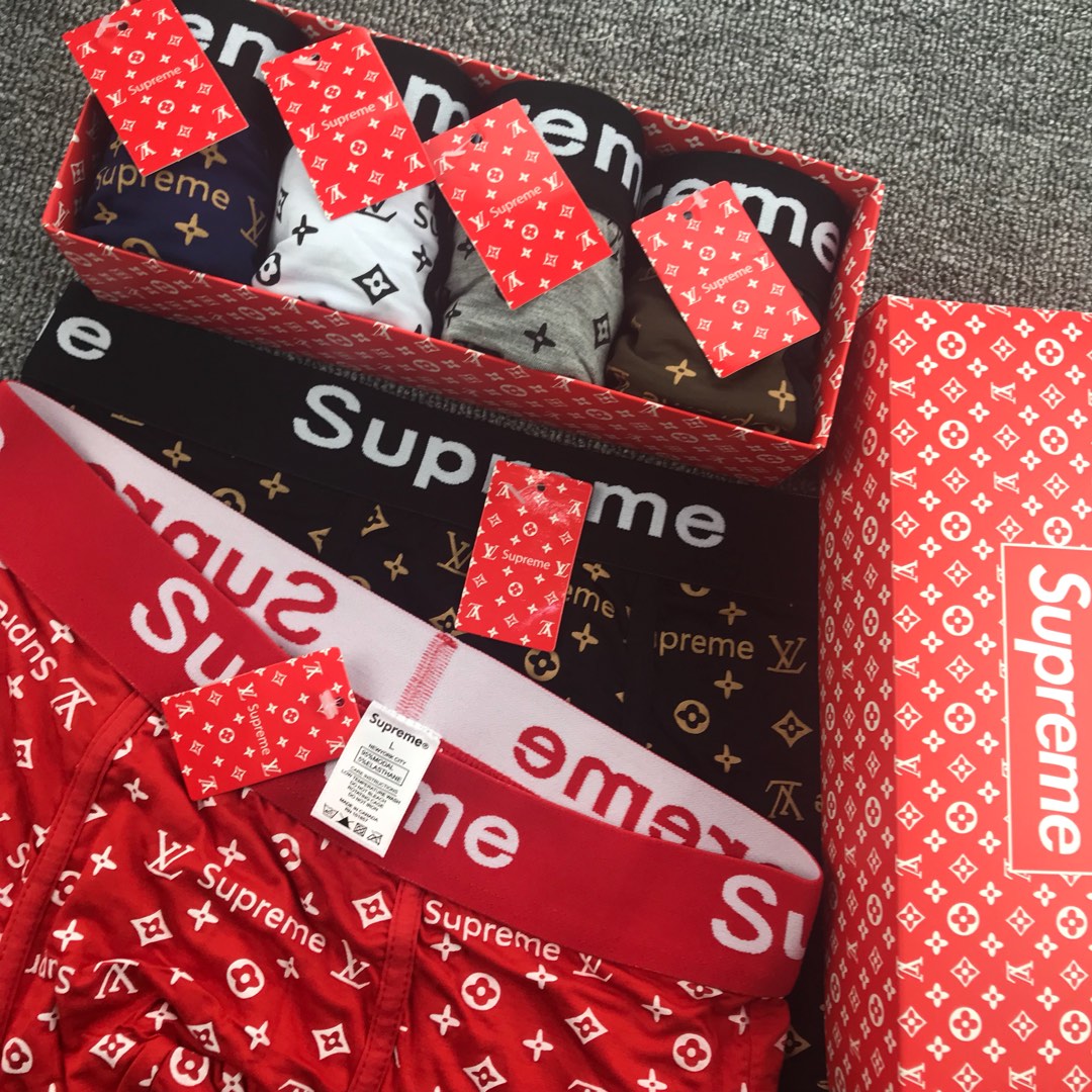 SuPreme联名LV  莫代尔面料  一盒三条 四条 现货 MLXLXXL
