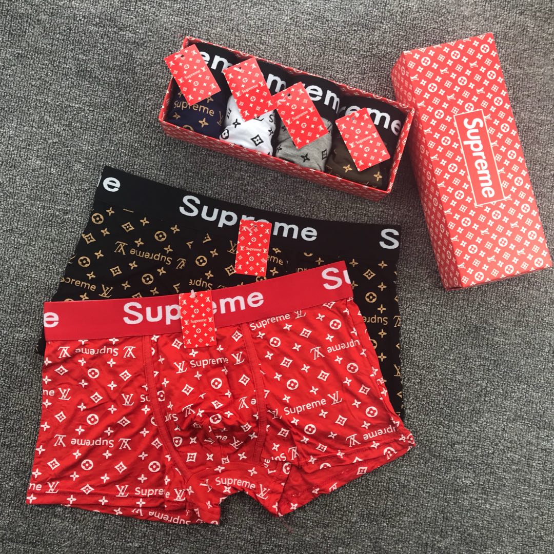 SuPreme联名LV  莫代尔面料  一盒三条 四条 现货 MLXLXXL