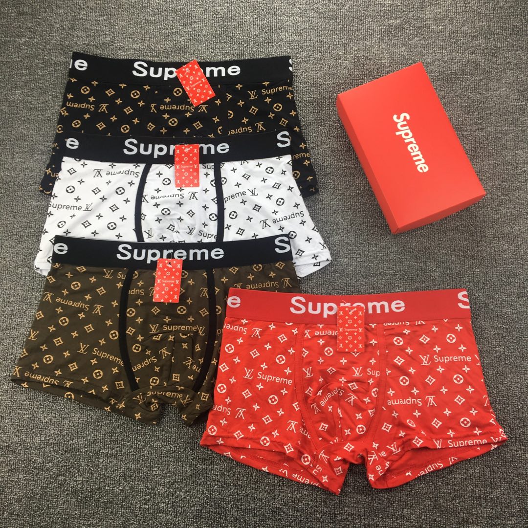 SuPreme联名LV  莫代尔面料  一盒三条 四条 现货 MLXLXXL