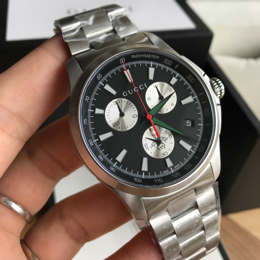 NO:388361,Batch: Original box: 30 Gucci original Gucci, Gucci Little Bee Steel Men's Watch, Large Parts Original Factory. Original Swiss movement, multi-function six-pin quartz movement watch, sapphire glass, ~42mm watch diameter. New complete set of [color][color],,gucci,gucci19860909批: 原盒:30 古驰 original Gucci,古驰 小蜜蜂精钢男表,大部件原装厂出.原装瑞士机芯,多功能六针石英机芯表,蓝宝石玻璃,～42mm表径.全新全套出[色][色],,gucci,gucci,Watch