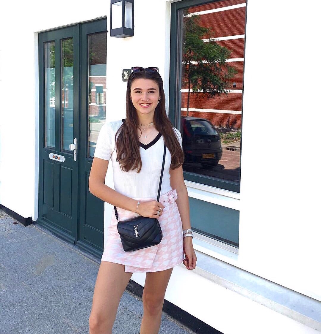 YSL LouLou 20CM 迷你斜挎包 467072黑色/银扣