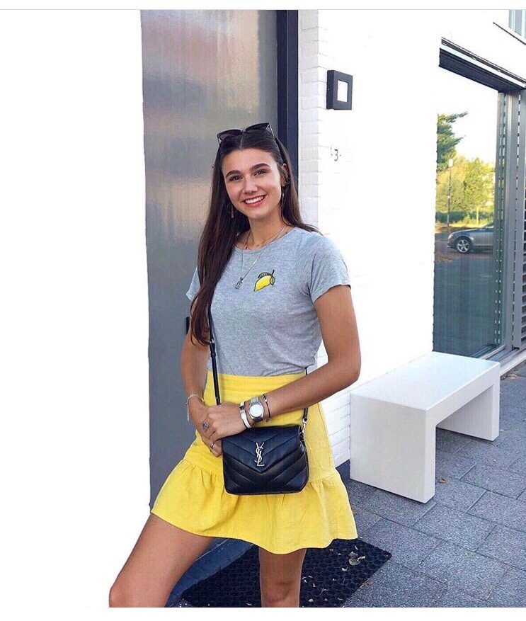 YSL LouLou 20CM 迷你斜挎包 467072黑色/银扣