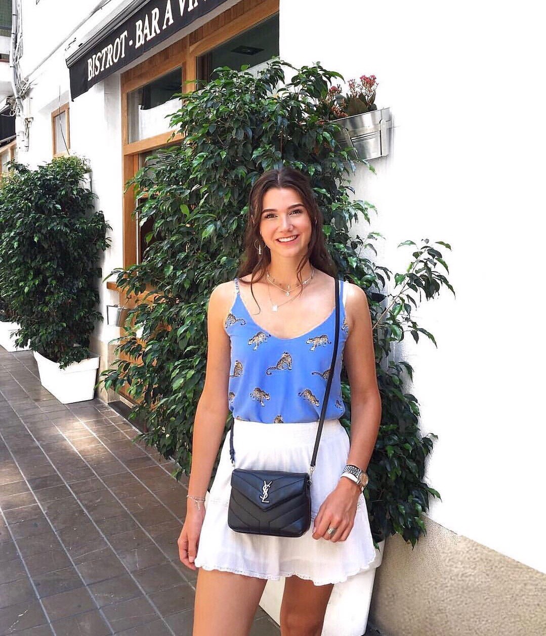 YSL LouLou 20CM 迷你斜挎包 467072黑色/银扣