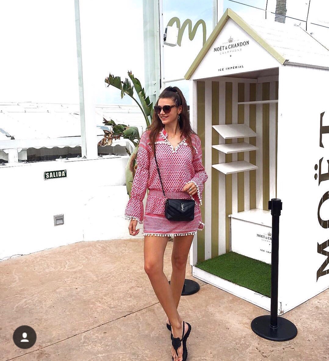 YSL LouLou 20CM 迷你斜挎包 467072黑色/银扣