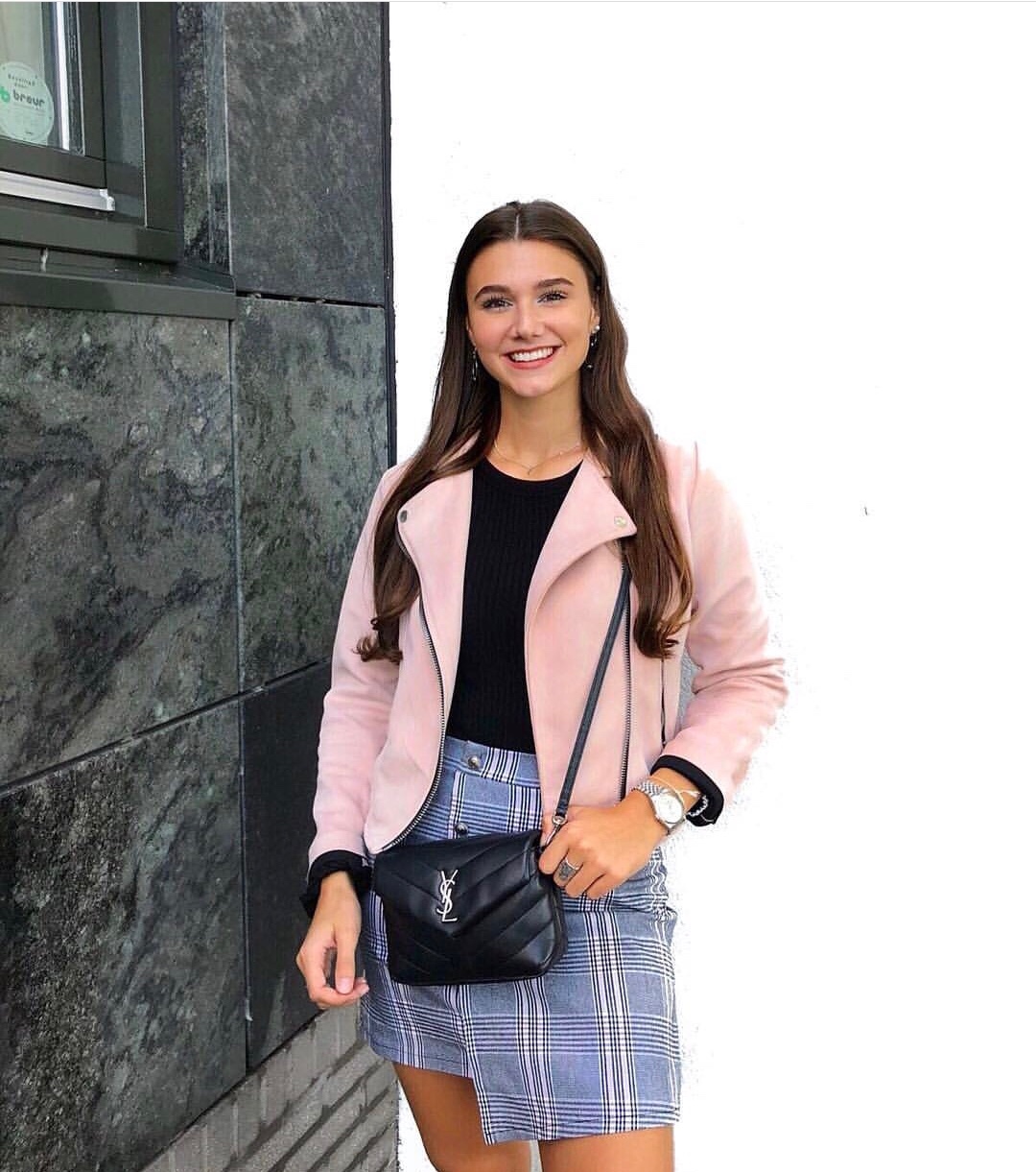 YSL LouLou 20CM 迷你斜挎包 467072黑色/银扣