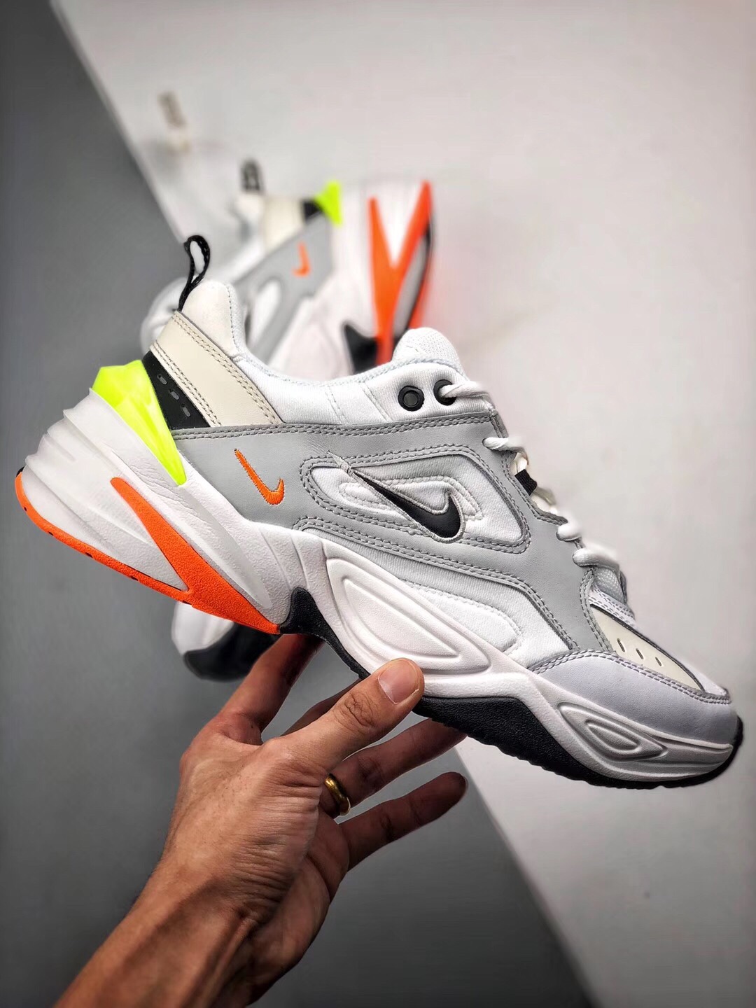 Air Monarch the M2K Tekno 灰黑橙Size：36 36.5 37.5 38 38.5 39 40 40.5 41 42 42.5 43 44 44.5 45