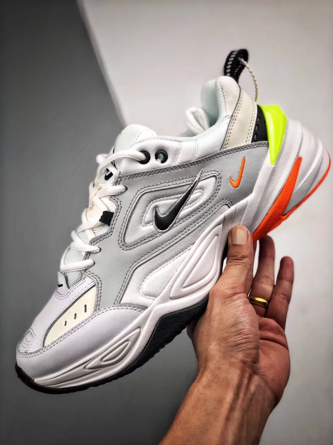 Air Monarch the M2K Tekno 灰黑橙Size：36 36.5 37.5 38 38.5 39 40 40.5 41 42 42.5 43 44 44.5 45