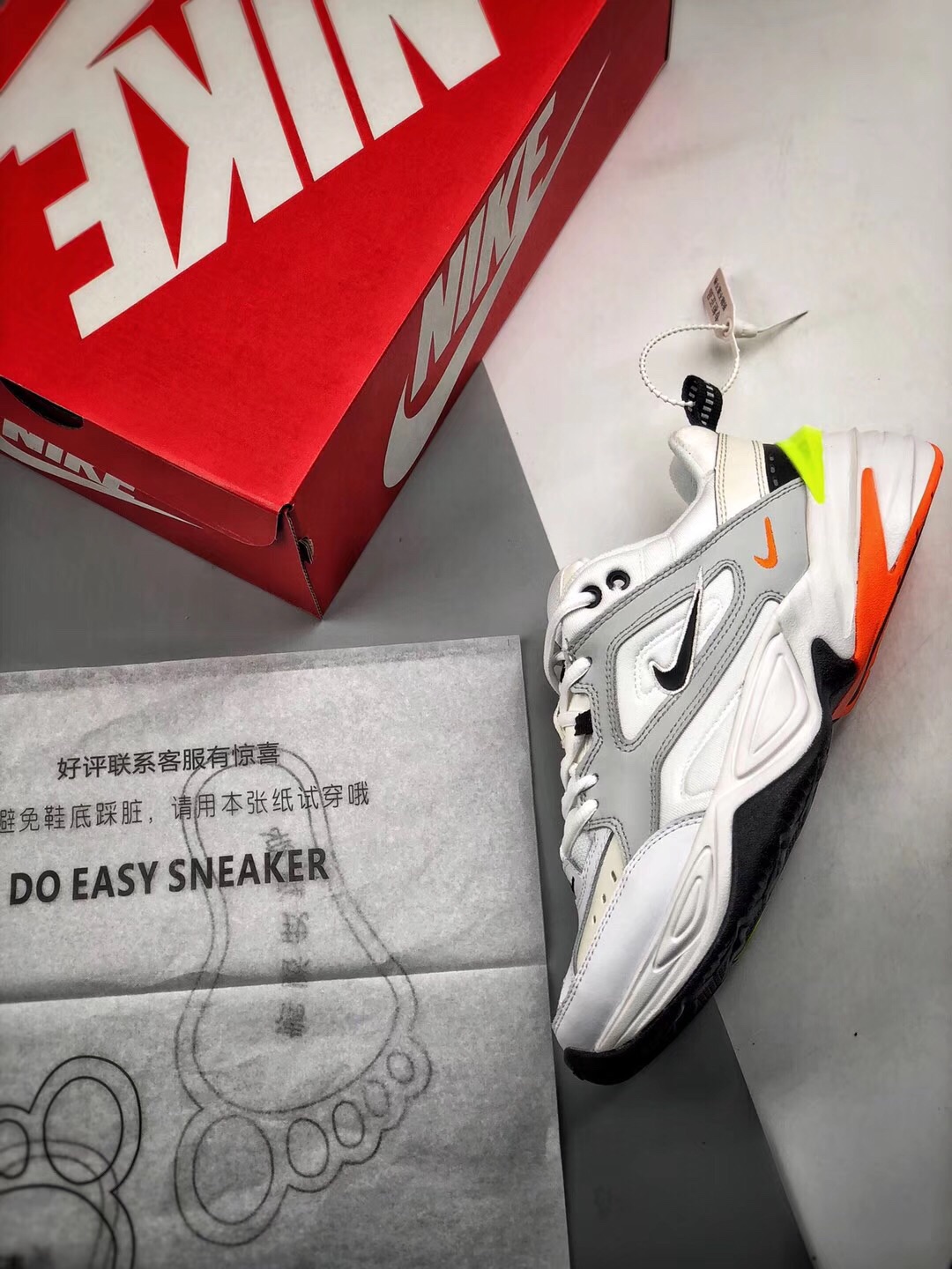 Air Monarch the M2K Tekno 灰黑橙Size：36 36.5 37.5 38 38.5 39 40 40.5 41 42 42.5 43 44 44.5 45