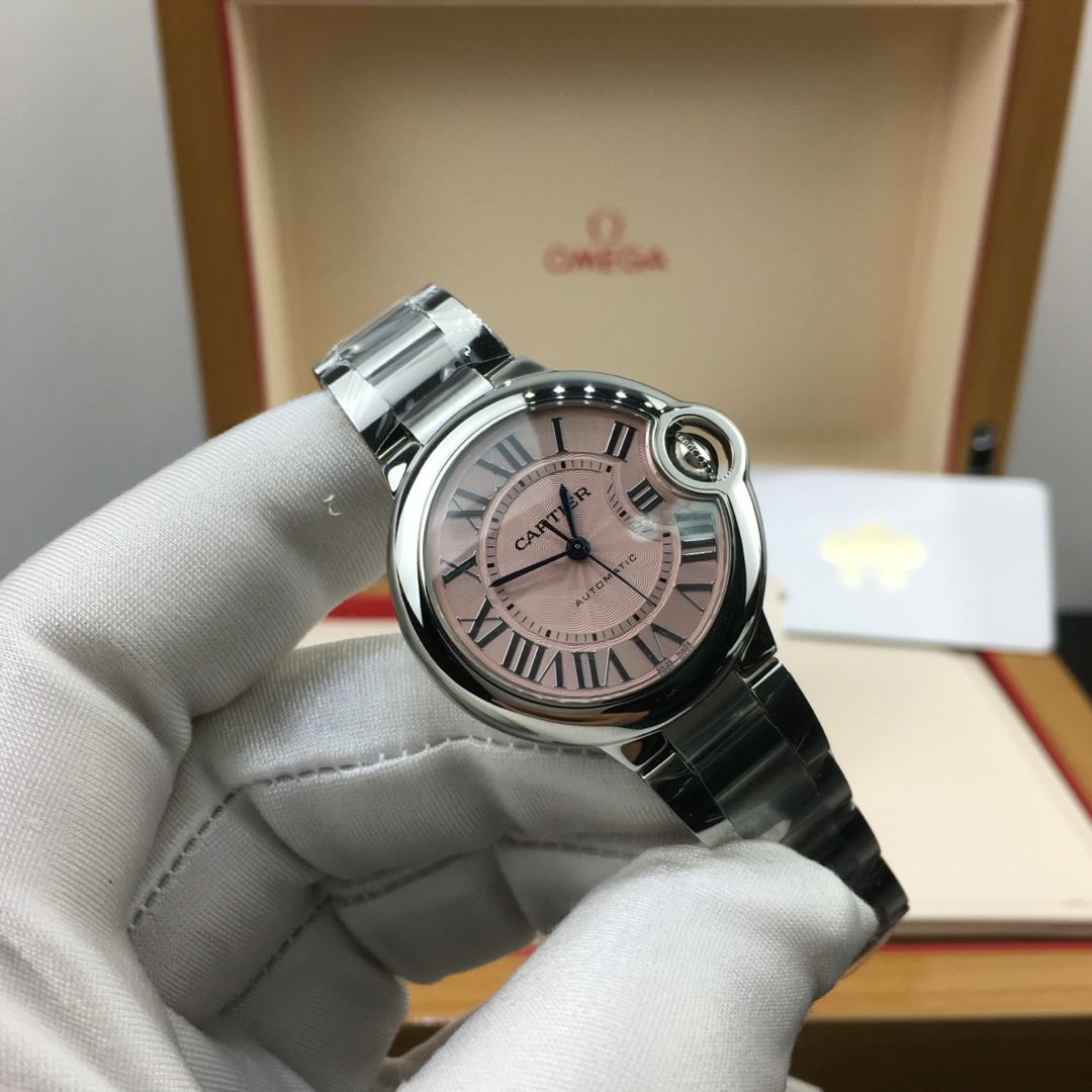 Cartier 皇家 卡地亚蓝气球33粉色腕表
