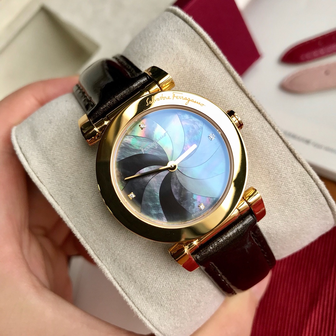 Zenium Watch: Real Feragamo, F50 F-F-F-F-F-F-F-F-F-F-F-F, 31mm Diameter Chart. - 图片 5