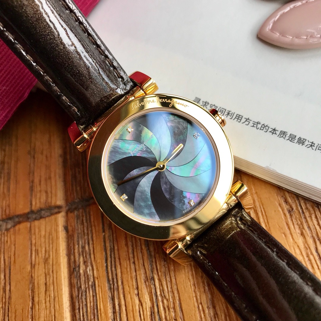 Zenium Watch: Real Feragamo, F50 F-F-F-F-F-F-F-F-F-F-F-F, 31mm Diameter Chart. - 图片 4