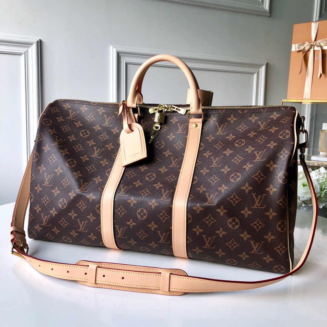 Best Replica 1:1
 Louis Vuitton LV Keepall Travel Bags Monogram Canvas M41414