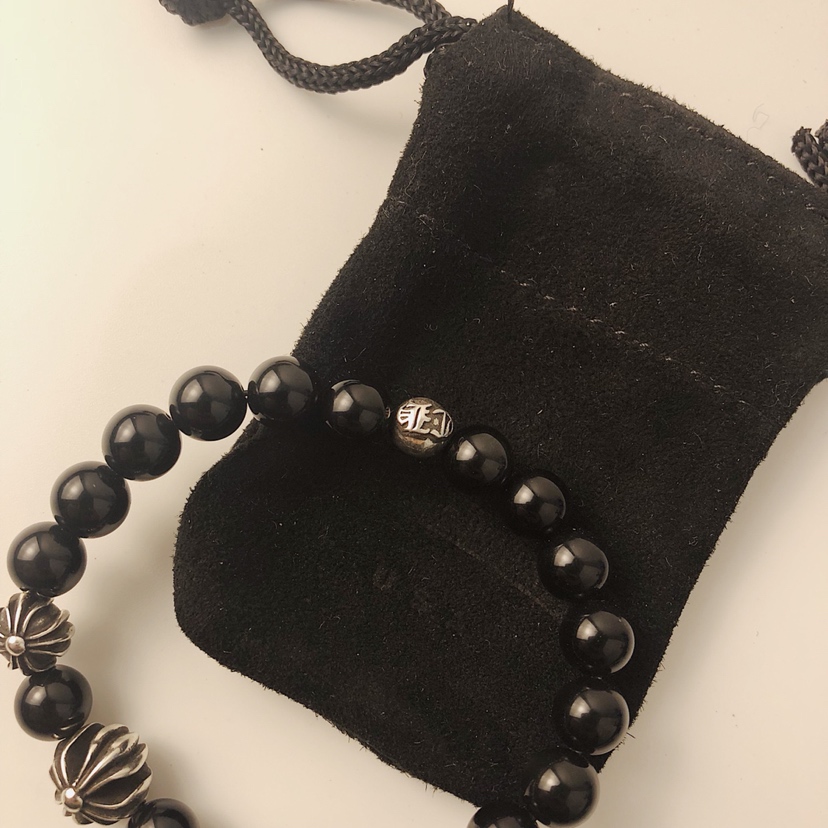 Chrome Hearts 品质克罗心Chrome hearts 黑曜石手链