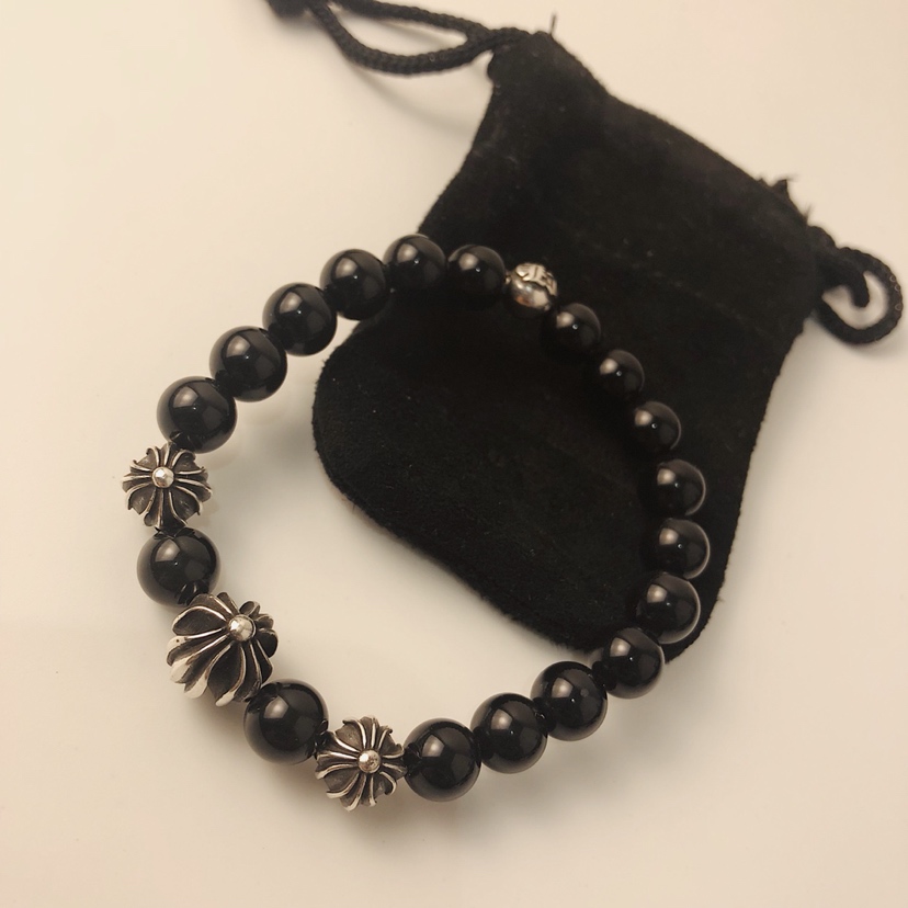 Chrome Hearts 品质克罗心Chrome hearts 黑曜石手链