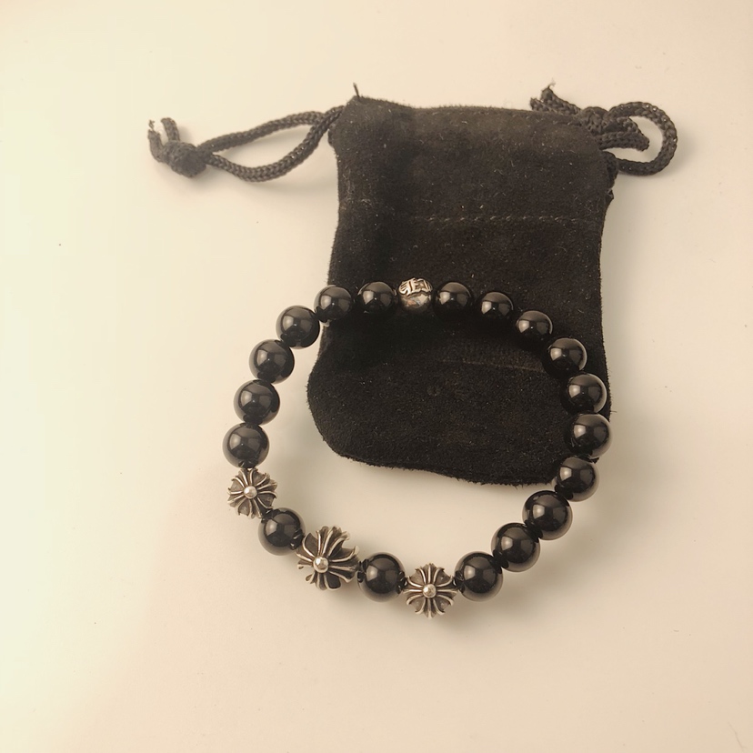 Chrome Hearts 品质克罗心Chrome hearts 黑曜石手链
