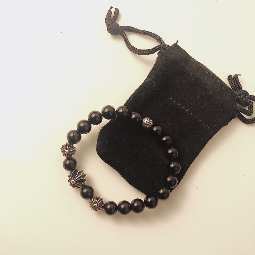 Chrome Hearts 品质克罗心Chrome hearts 黑曜石手链