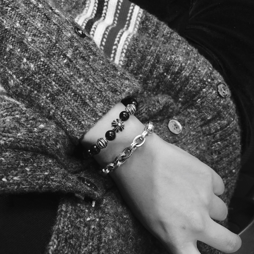 Chrome Hearts 品质克罗心Chrome hearts 黑曜石手链