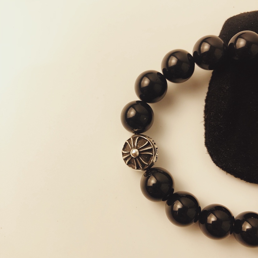 Chrome Hearts 品质克罗心Chrome hearts 黑曜石手链