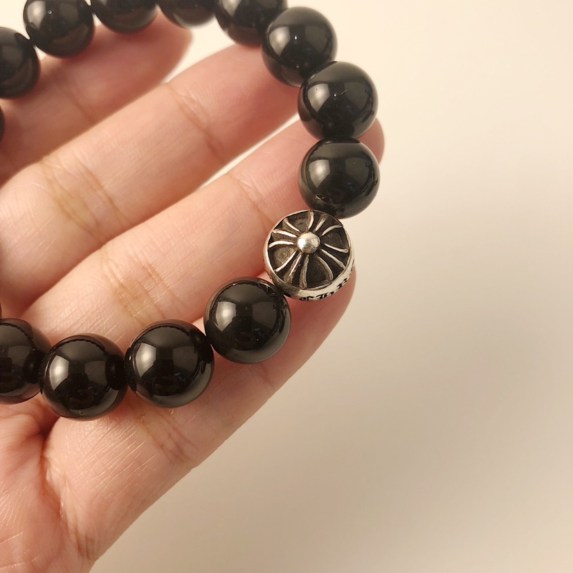 Chrome Hearts 品质克罗心Chrome hearts 黑曜石手链