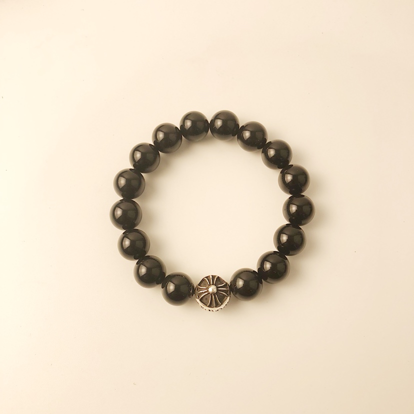 Chrome Hearts 品质克罗心Chrome hearts 黑曜石手链