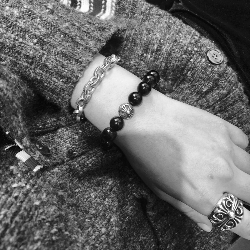 Chrome Hearts 品质克罗心Chrome hearts 黑曜石手链